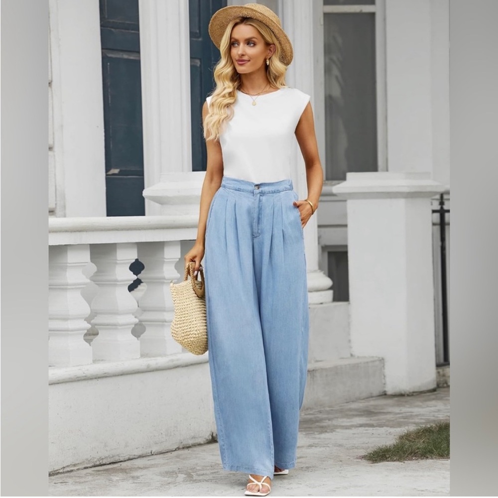 NWT - Mustard seed Lyocell wide leg pants